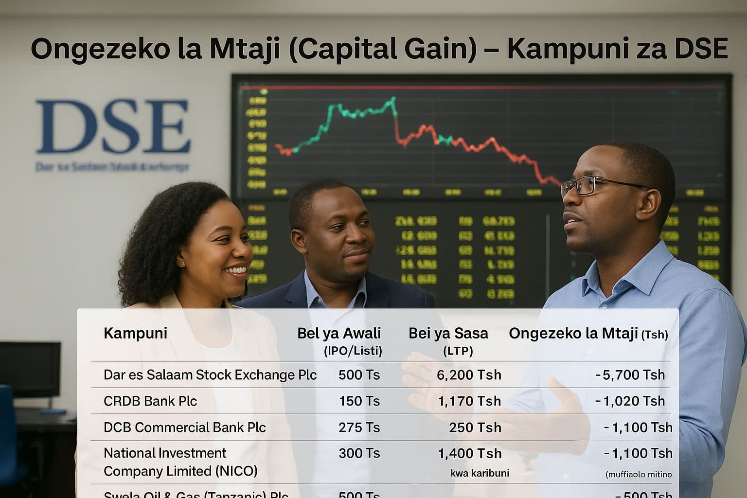 Fahamu "Capital Gains": Jinsi PEsa Yako Inayoongezeka Thamani Katika Uwekezaji