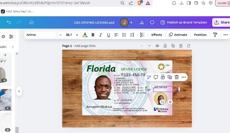 Download USA Drivers License PSD Template (New Version) for reseling